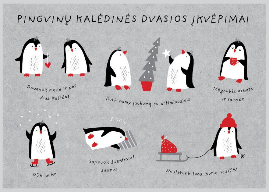 Atvirukas "Pingvinų įkvėpimai"